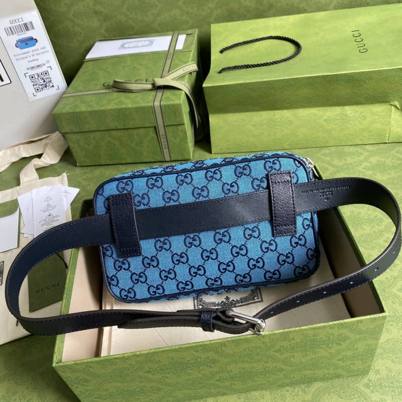 Best Replica Gucci GG Multicolor Belt Bag Replica Blue 658657 - Colareps