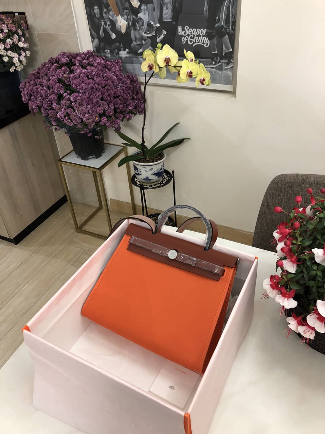 Best Replica Replica Hermes Birkin Bag 31 Canvas Leather HerBag - Colareps