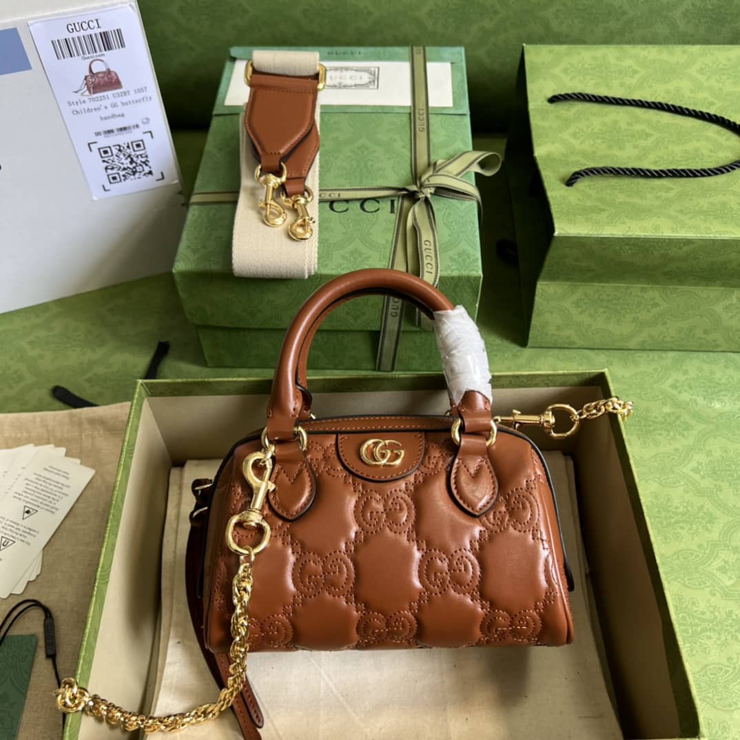 Best Replica Gucci GG Matelassé Leather Top Handle Shoulder Bag 702251 Replica - Colareps