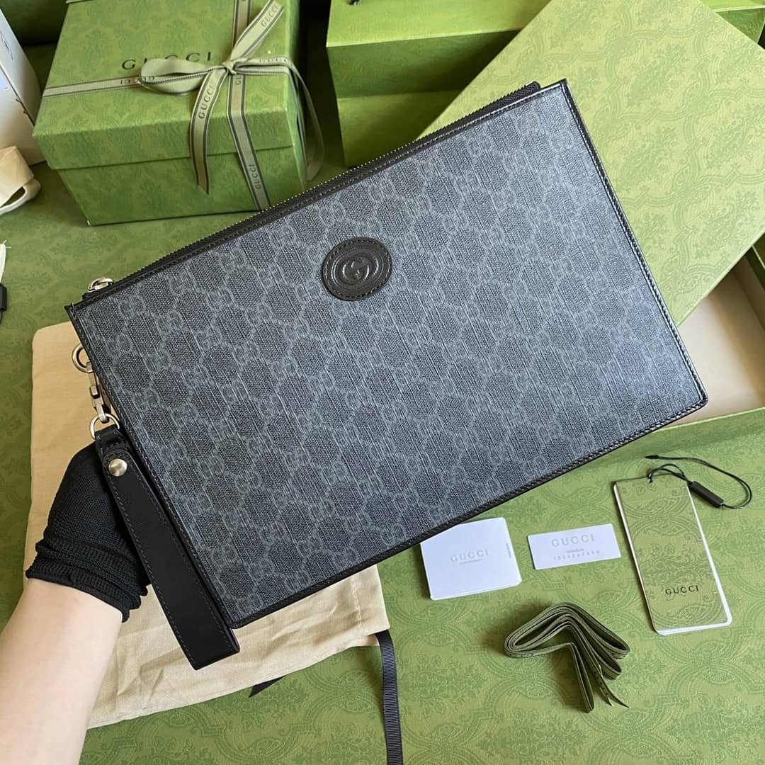 Best Replica Gucci GG Supreme Pouch Replica 672953 - Colareps