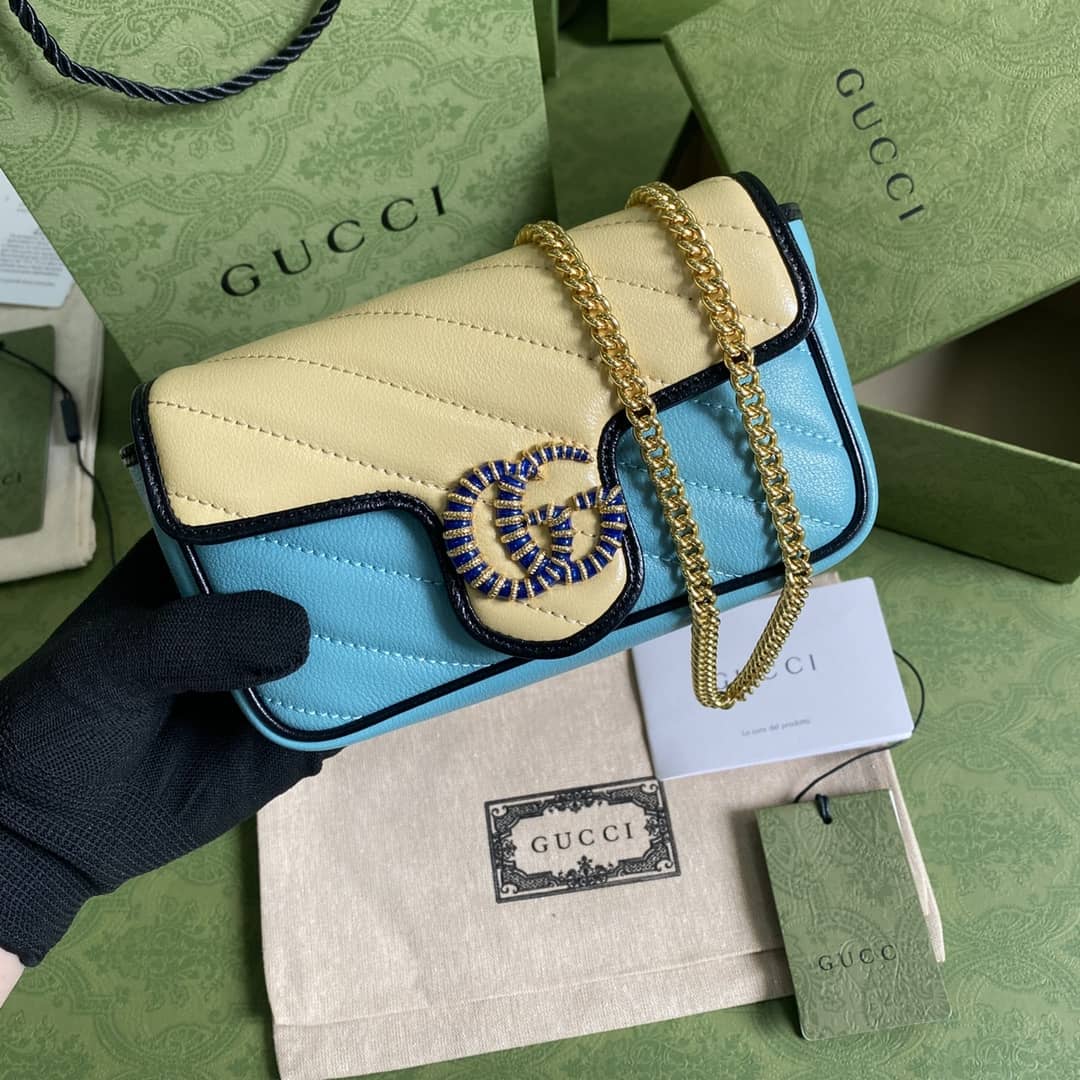 Best Replica Gucci Marmont GG Mini Chain Shoulder Bag Replica 574969 - Colareps