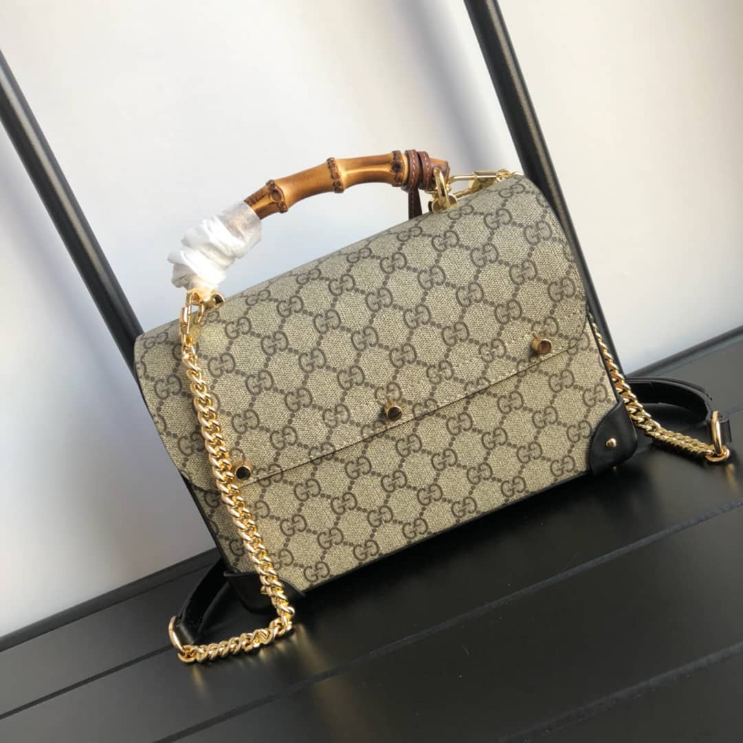 Best Replica Gucci Padlock GG Small Bamboo Shoulder Bag Replica Brown 603221 - Colareps