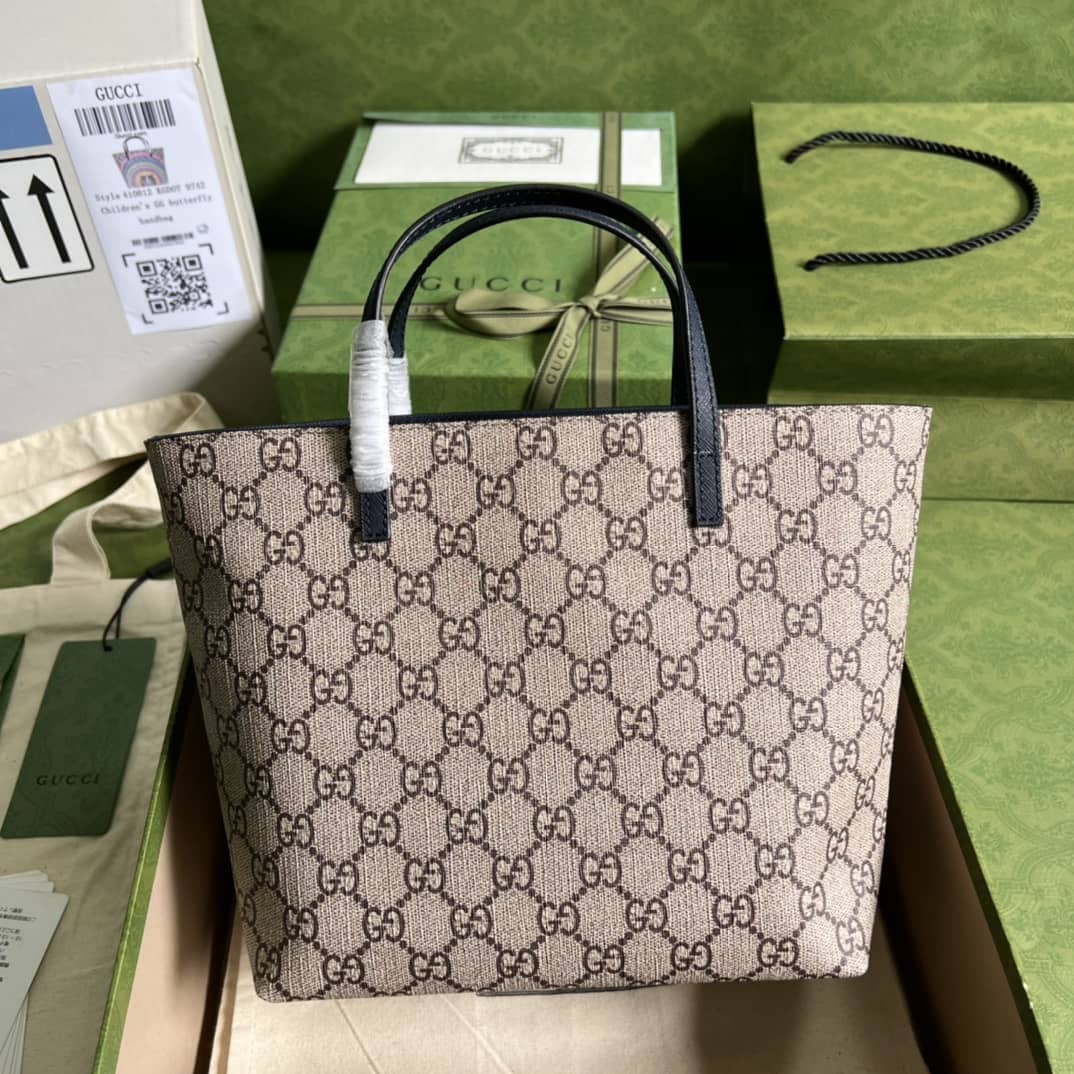 Best Replica Gucci Children GG Tote Cat Print 410812 Replica Bag - Colareps