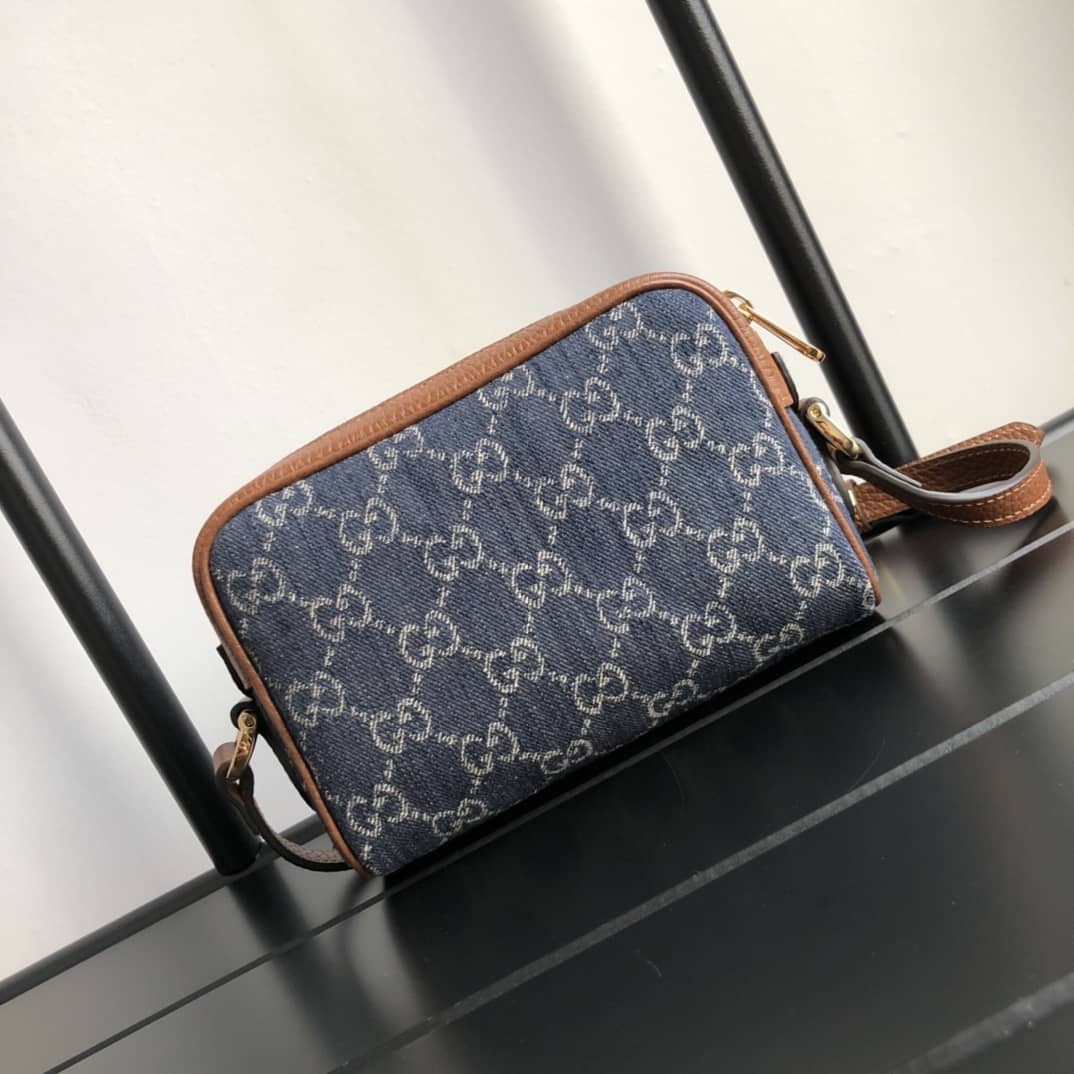 Best Replica Gucci Ophidia GG Supreme Mini Shoulder Bag Replica Blue 517350 - Colareps