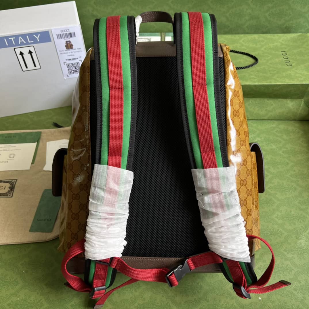 Best Replica Adidas x Gucci Beige Brown Replica Backpack 495563 - Colareps