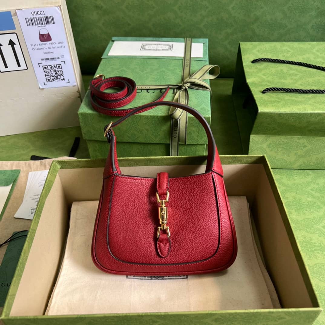 Best Replica Gucci Jackie 1961 Mini Hobo Bag Red 637091 Replica - Colareps