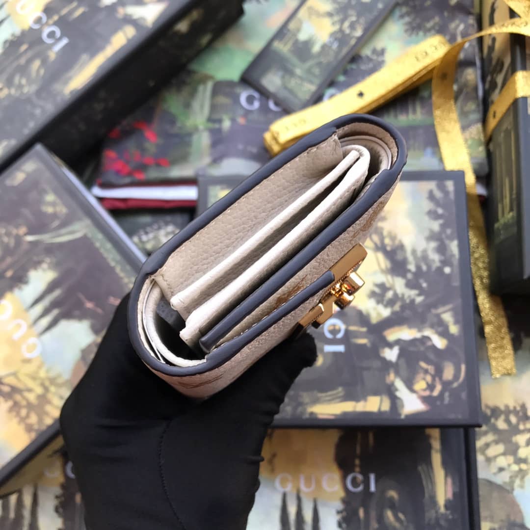 Best Replica Gucci Padlock Bee Star Print Calfskin Wallet Replica 453155 - Colareps