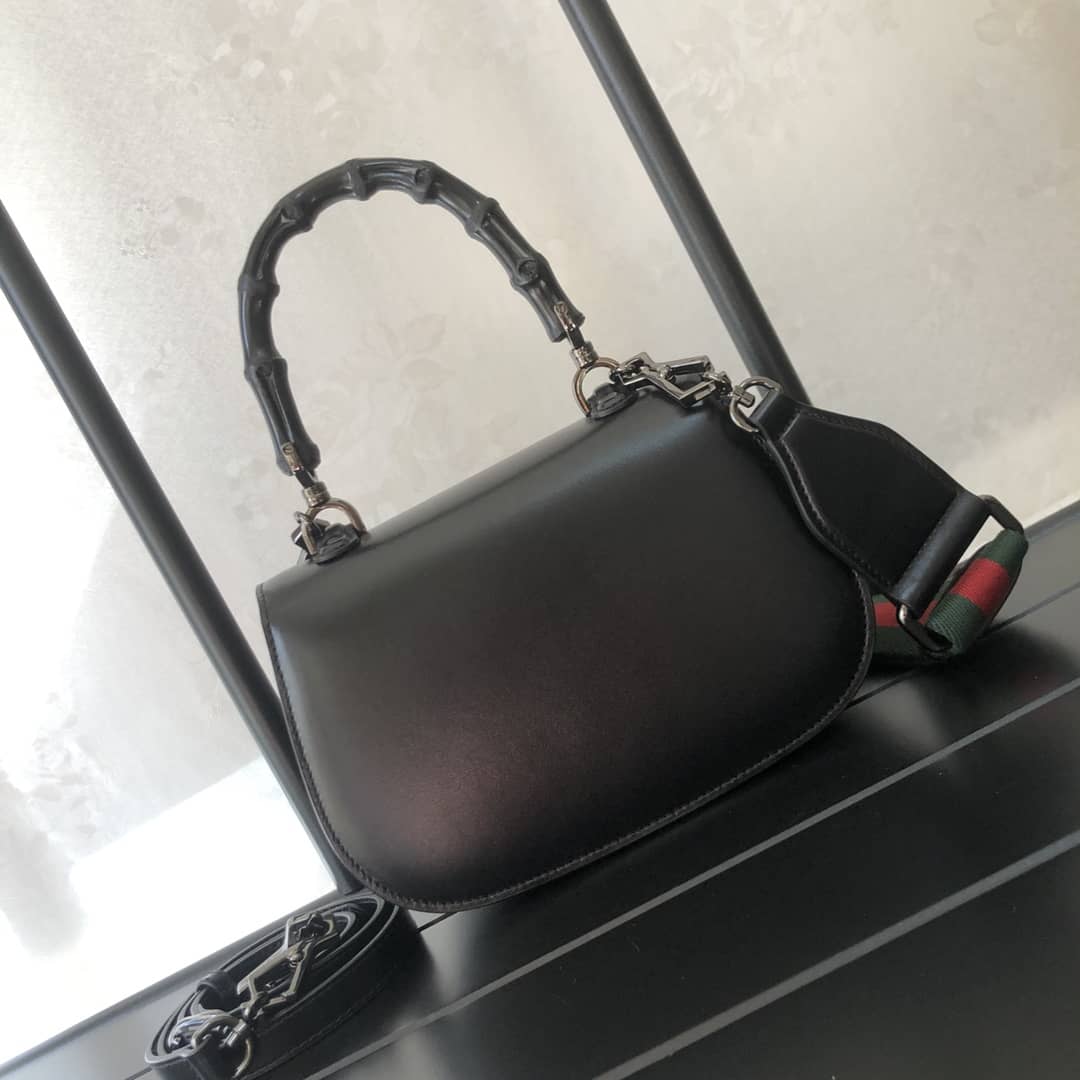 Best Replica Gucci Bamboo 1947 Small Top Handle Bag 675797 Black Replica - Colareps