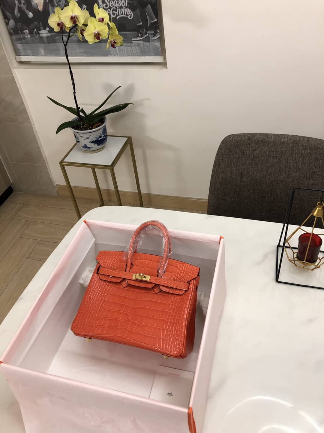 Best Replica Hermes Birkin 25CM Crocodile Shiny Replica Bag - Colareps