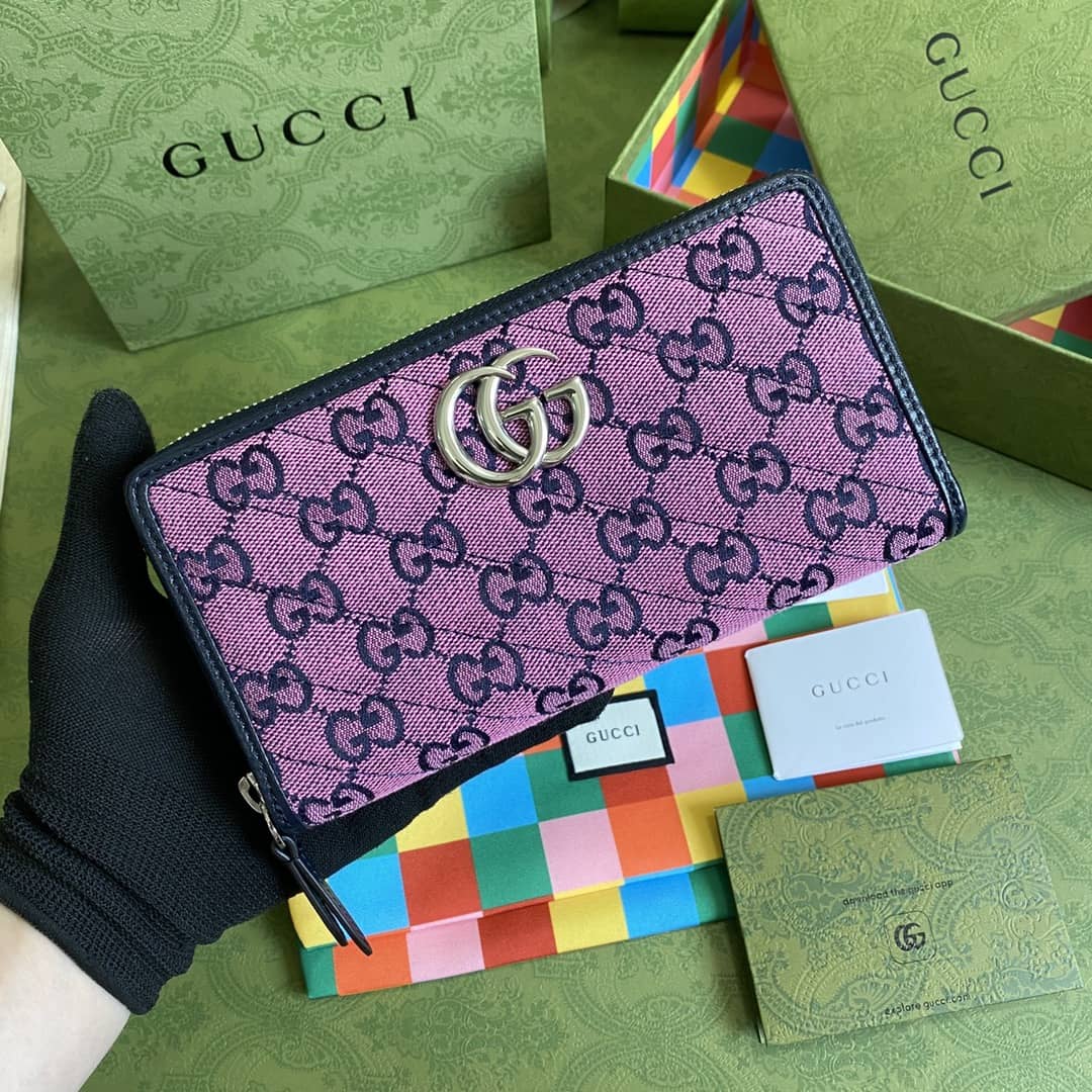 Best Replica Gucci GG Marmont Large Zip Around Wallet Replica 443123 - Colareps