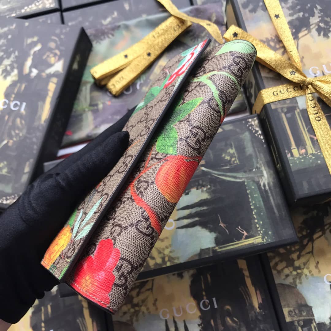 Best Replica Gucci GG Supreme Tian Continental Wallet Replica 424892 - Colareps