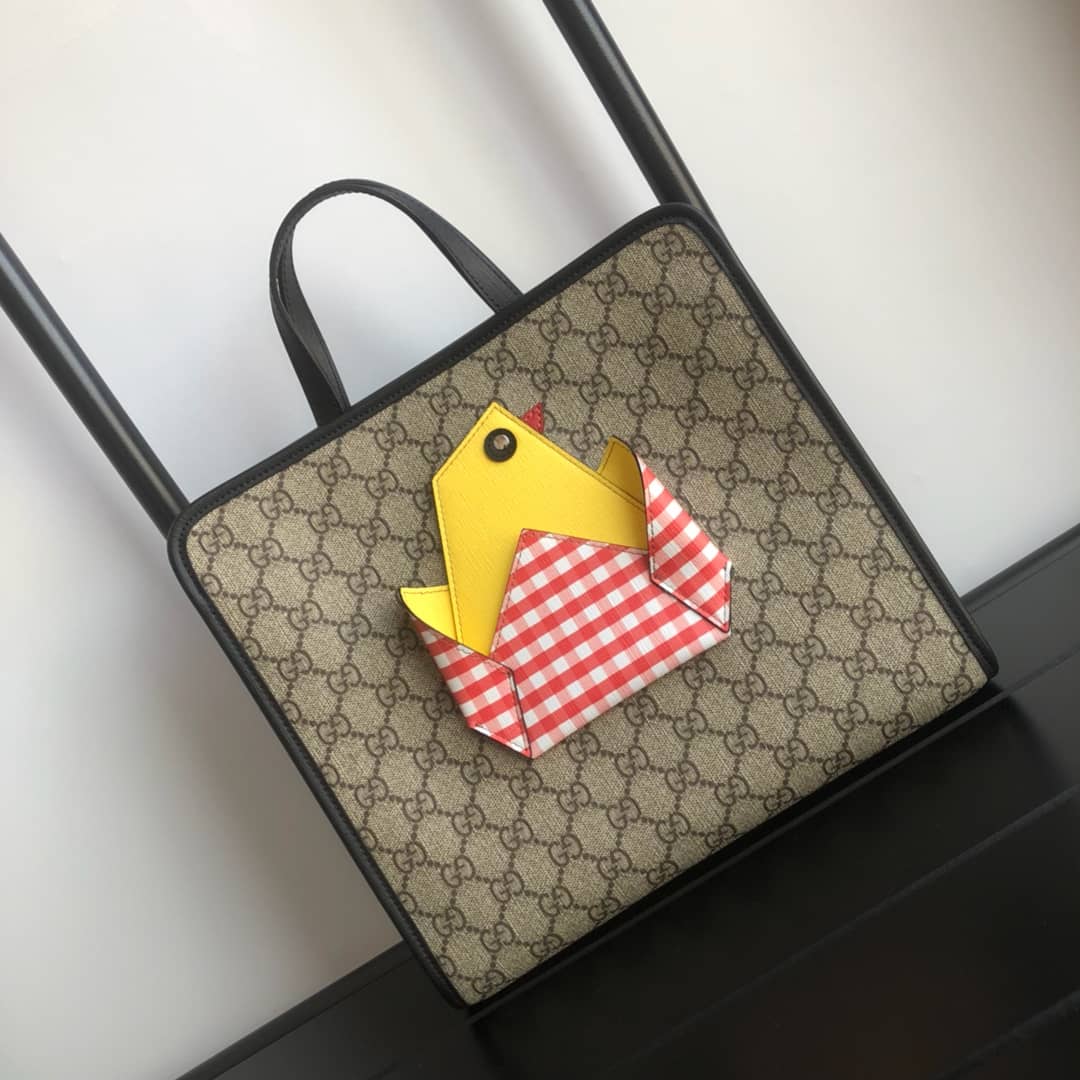 Best Replica Gucci Children GG With Chick Supreme Canvas Tote Replica 606192 - Colareps