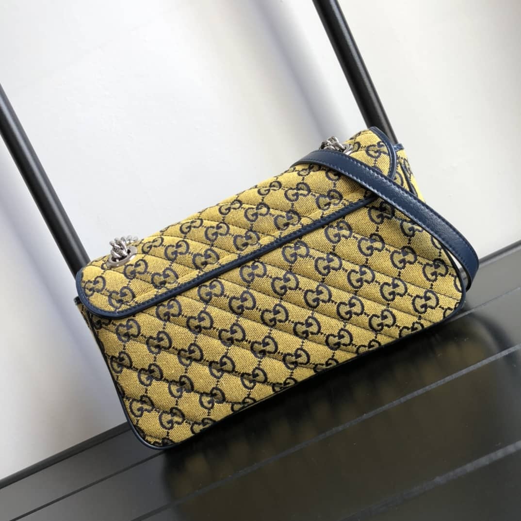 Best Replica Gucci GG Marmont Matelasse Shoulder Bag Replica Yellow 443497 - Colareps