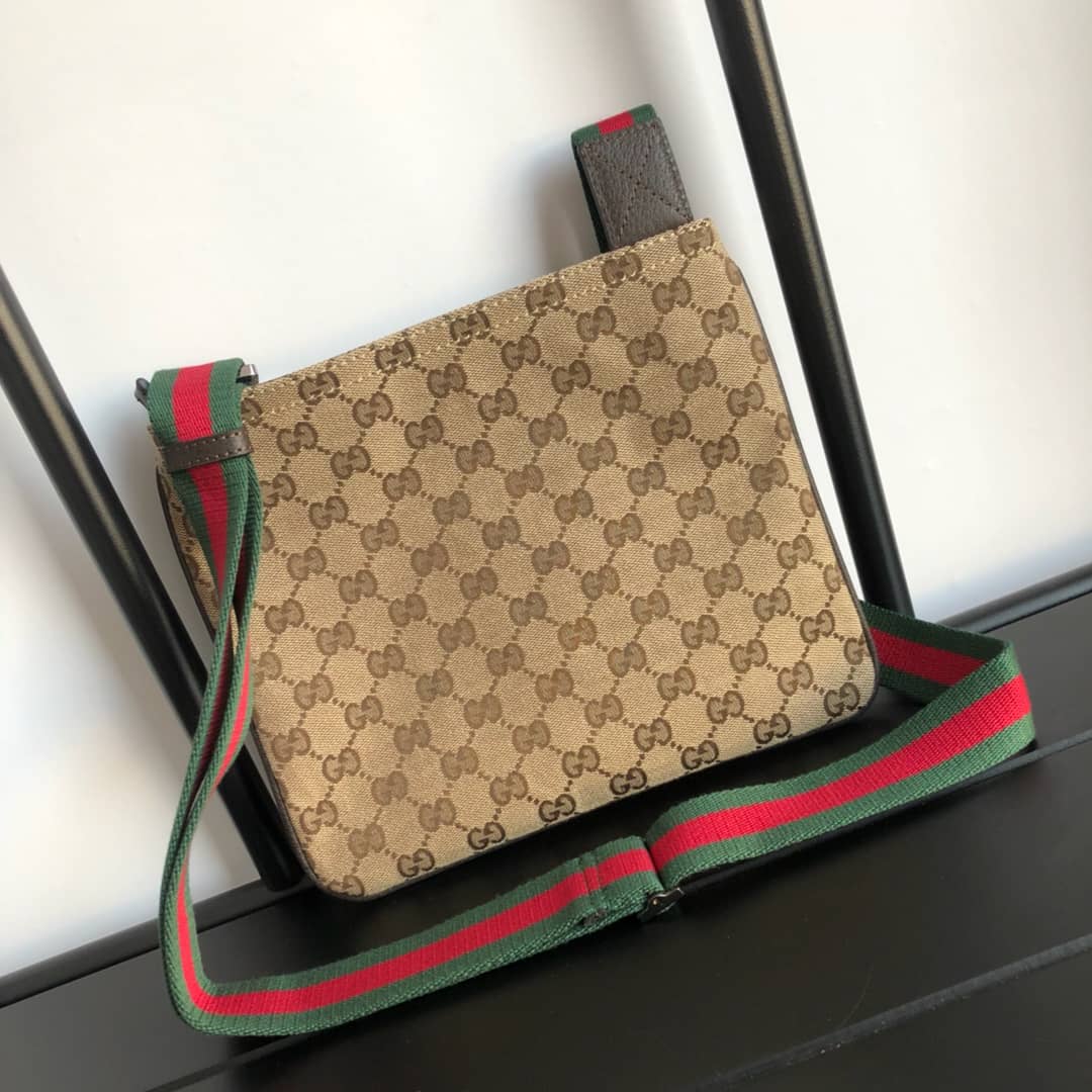 Best Replica Gucci GG Monogram Canvas Web Small Messenger Bag Replica 146309 - Colareps