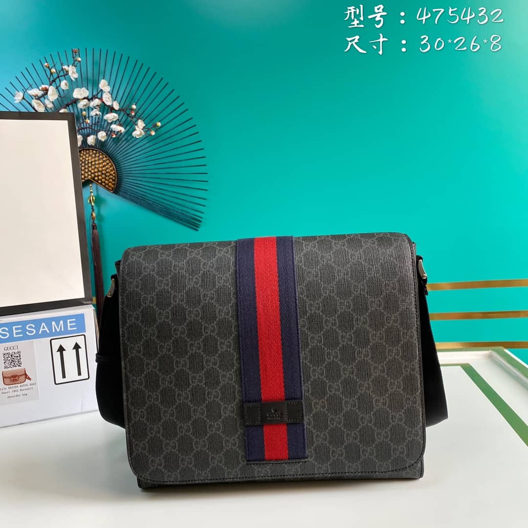 Best Replica Gucci GG Supreme Messenger Shoulder Bag Replica 475432 - Colareps