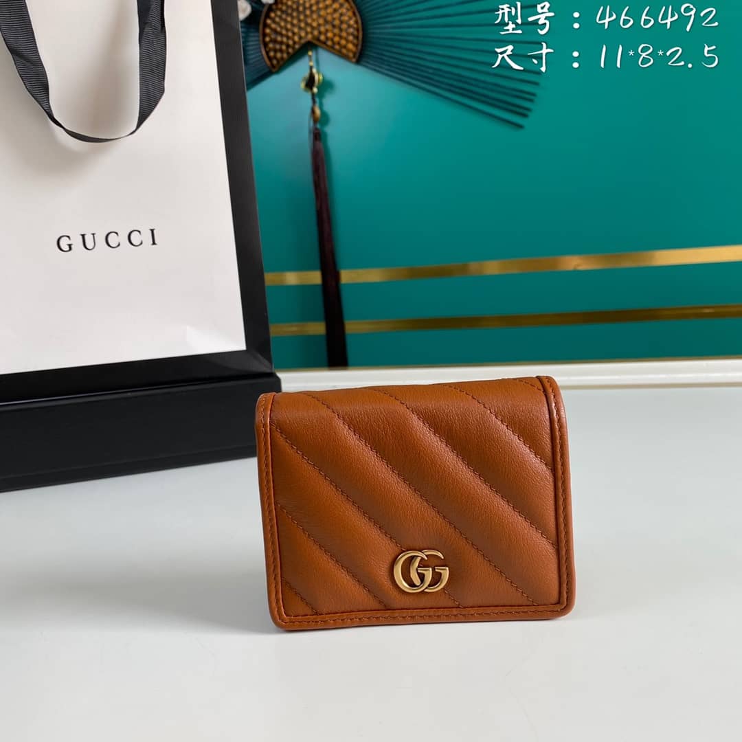 Best Replica Gucci GG Marmont Card Case Replica 466492 - Colareps