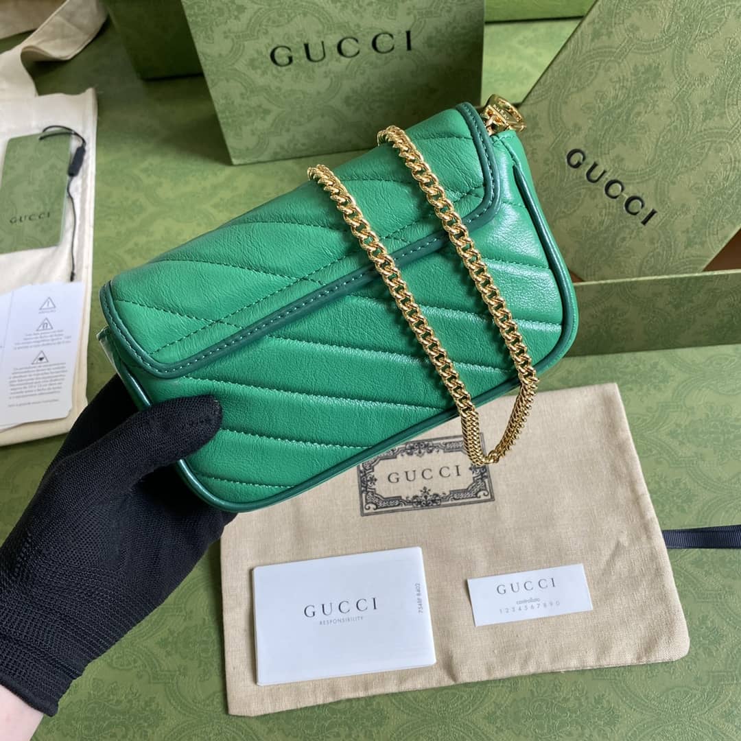 Best Replica Gucci Marmont GG Mini Chain Shoulder Bag Replica 574969 - Colareps
