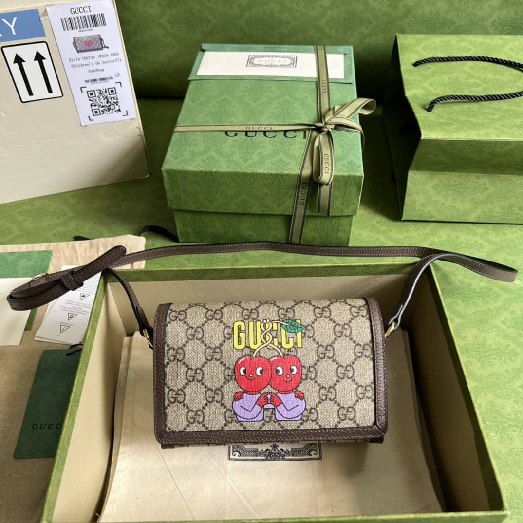 Best Replica Gucci Cherry Print Mini Crossbody Bag 700733 Replica - Colareps