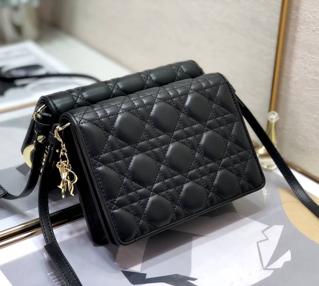 Best Replica Lady Dior Dupe Cannage Calfskin Pouch - Colareps
