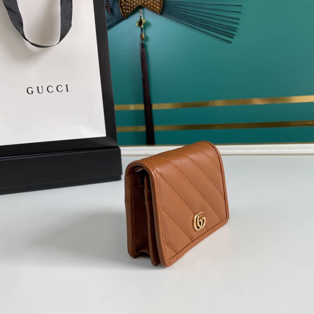 Best Replica Gucci GG Marmont Card Case Replica 466492 - Colareps
