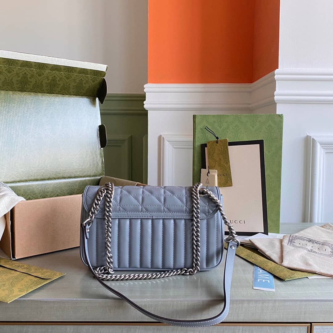 Best Replica Gucci GG Marmont Small Matelassé Leather 443497 - Colareps