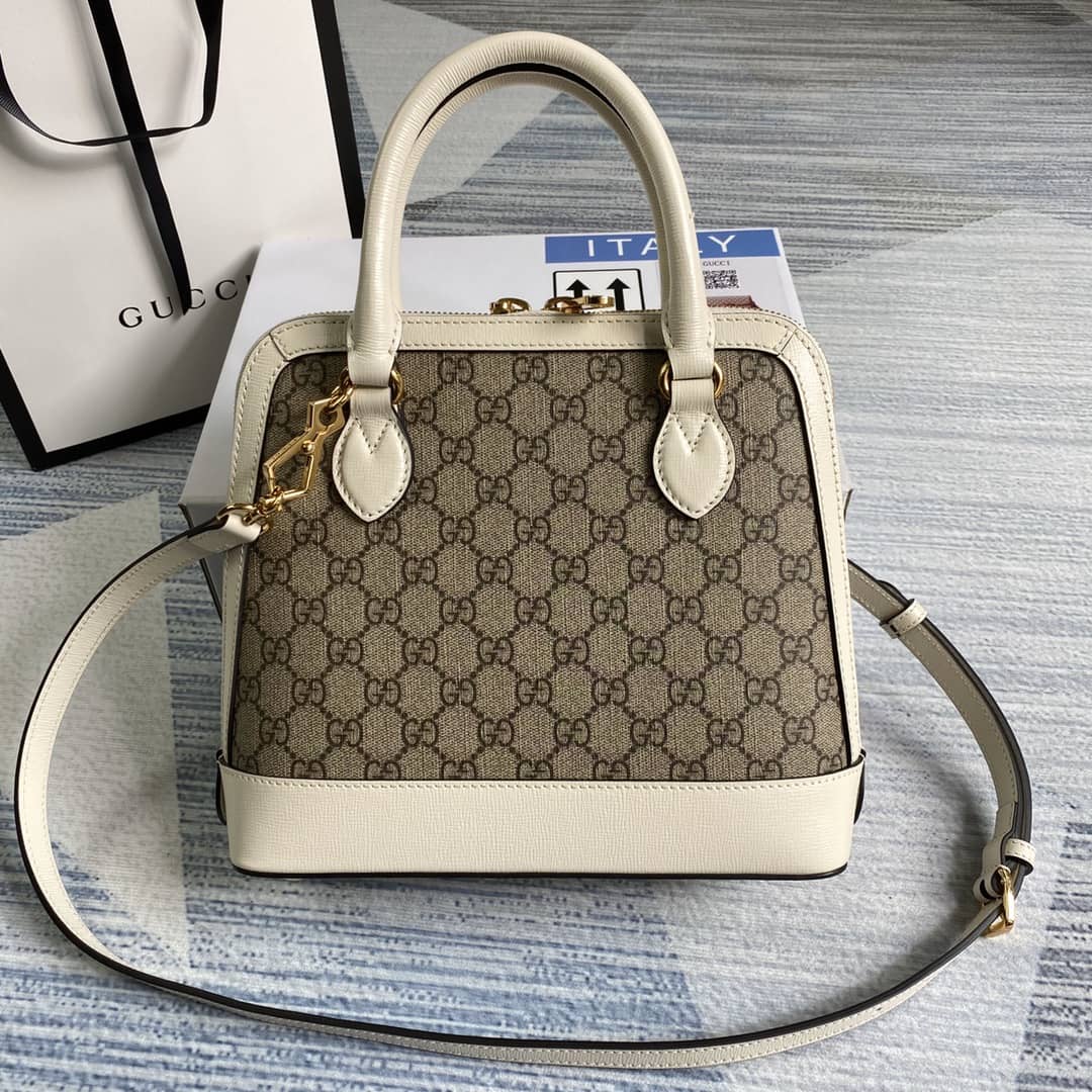 Best Replica Gucci 1955 Horsebit Polkadot Handle Bag Replica 621220 - Colareps