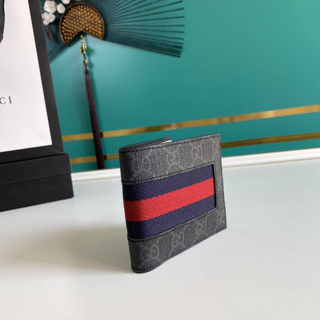 Best Replica Gucci Web GG Supreme Wallet Replica 408827 - Colareps