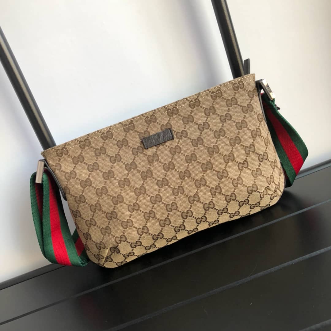 Best Replica Gucci GG Canvas Shoulder Bag Replica Brown 189749 - Colareps