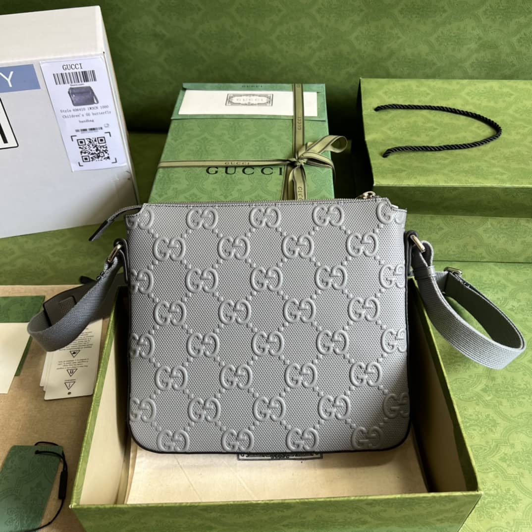 Best Replica Gucci GG Signature Leather Messenger Bag 406410 Replica - Colareps