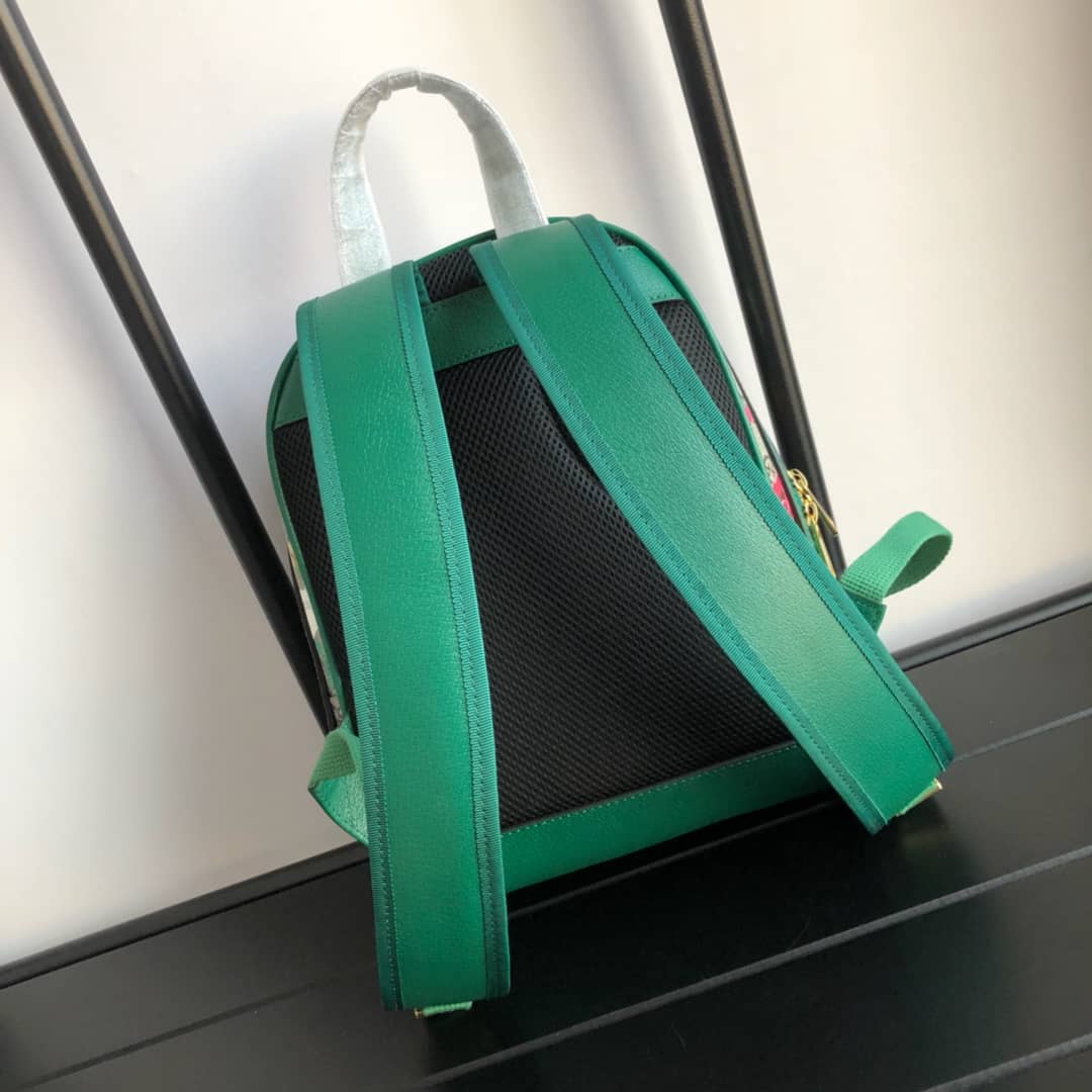 Best Replica Gucci Ophidia Flora Small GG Supreme Canvas Replica Backpack Green 547965 - Colareps