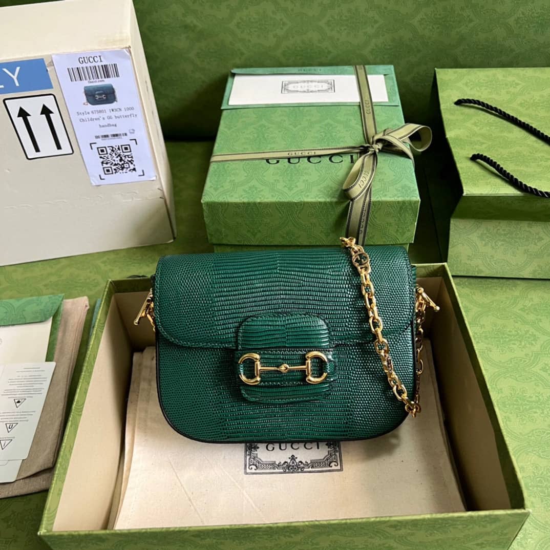 Best Replica Gucci Horsebit 1955 Lizard Mini 675801 Replica Shoulder Bag - Colareps