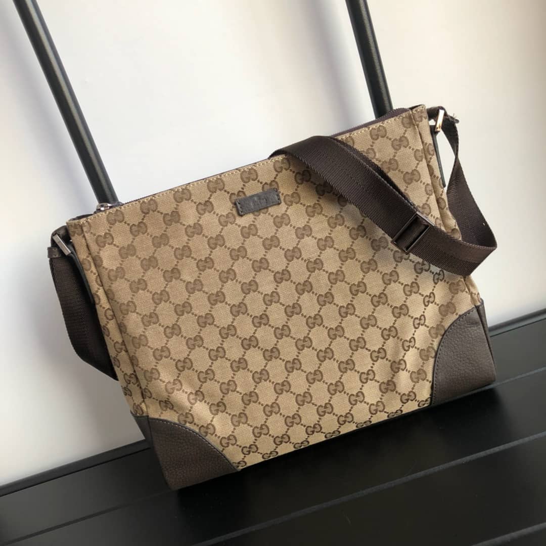 Best Replica Gucci GG Canvas Shoulder Bag Replica Brown 110054 - Colareps