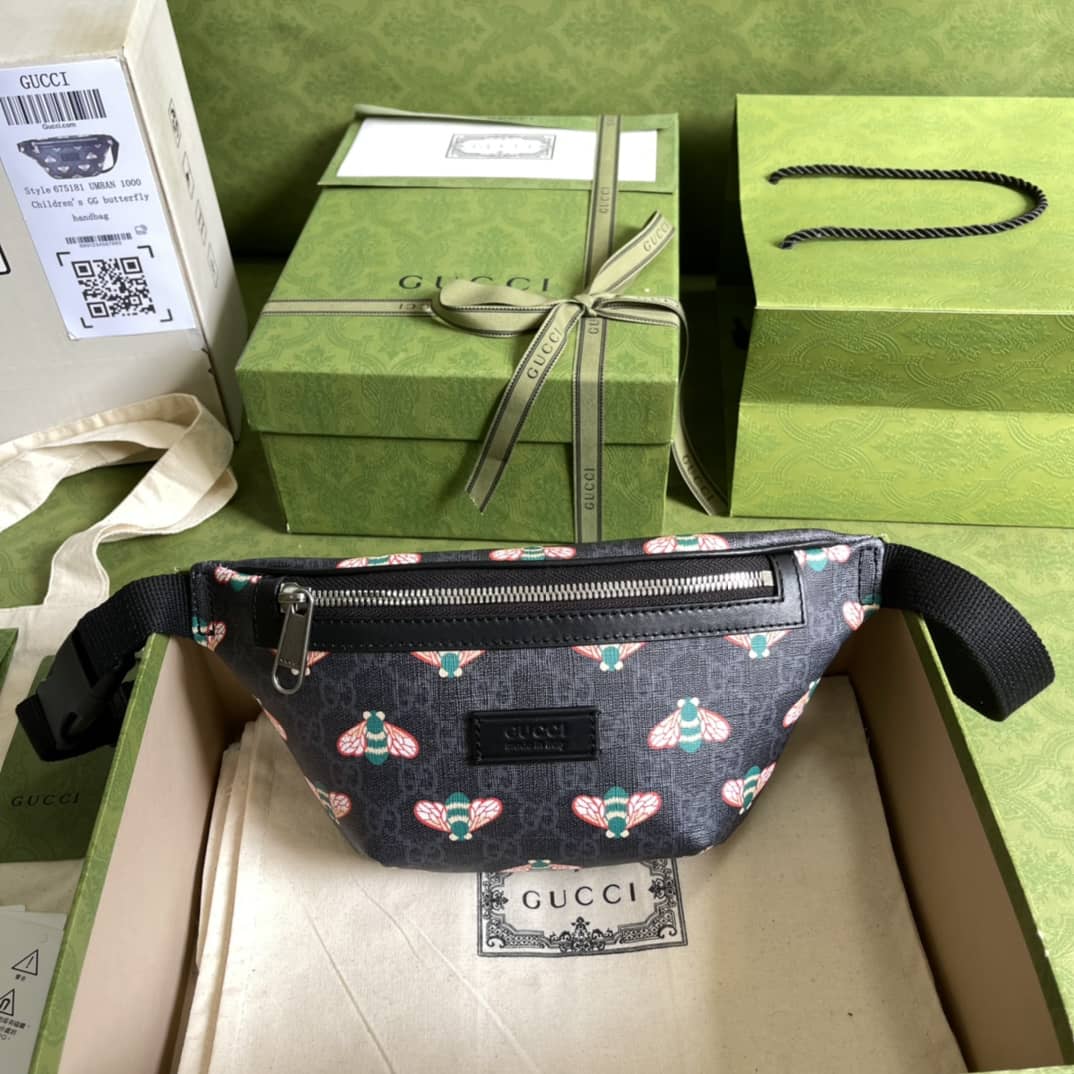 Best Replica Gucci Bestiary GG Supreme Canvas Belt Bag With Bees Replica 675181 - Colareps