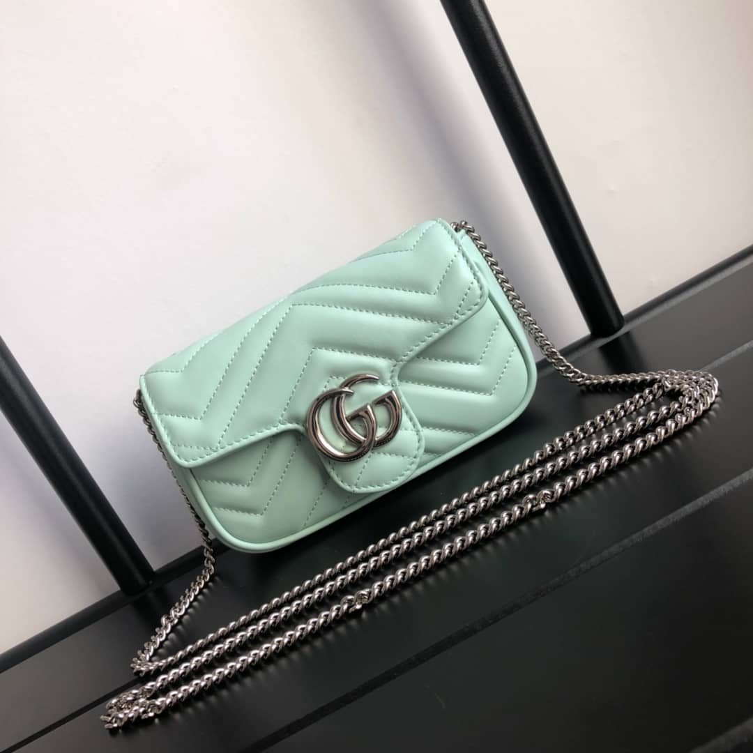 Best Replica Gucci GG Marmont Matelasse Leather Mini Shoulder Bag Replica Green 476433 - Colareps