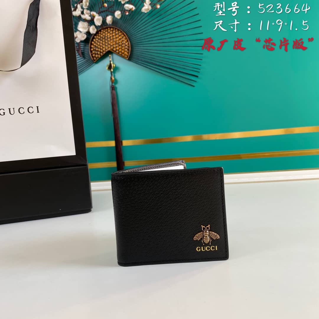 Best Replica Gucci Animalier Leather Wallet Replica 523664 - Colareps