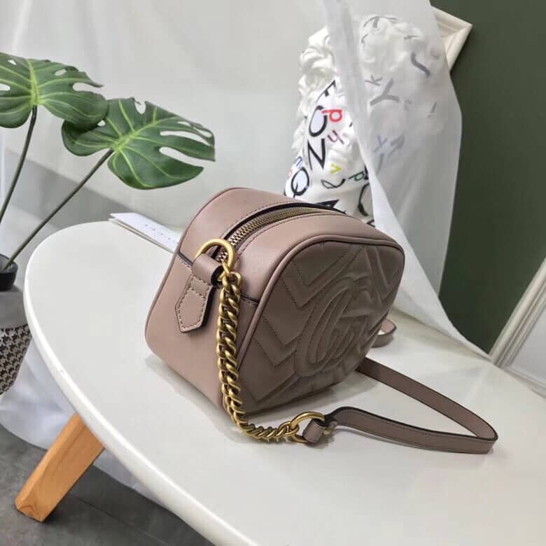 Best Replica Gucci GG Marmont Matelassé Mini Bag Replica Pink 448065 - Colareps