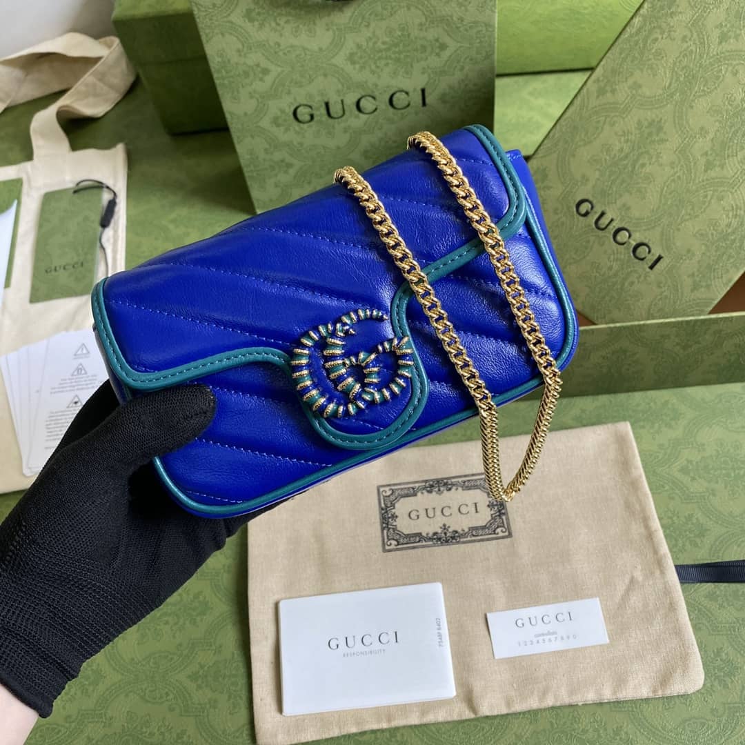Best Replica Gucci Marmont GG Mini Chain Shoulder Bag Replica 574969 - Colareps