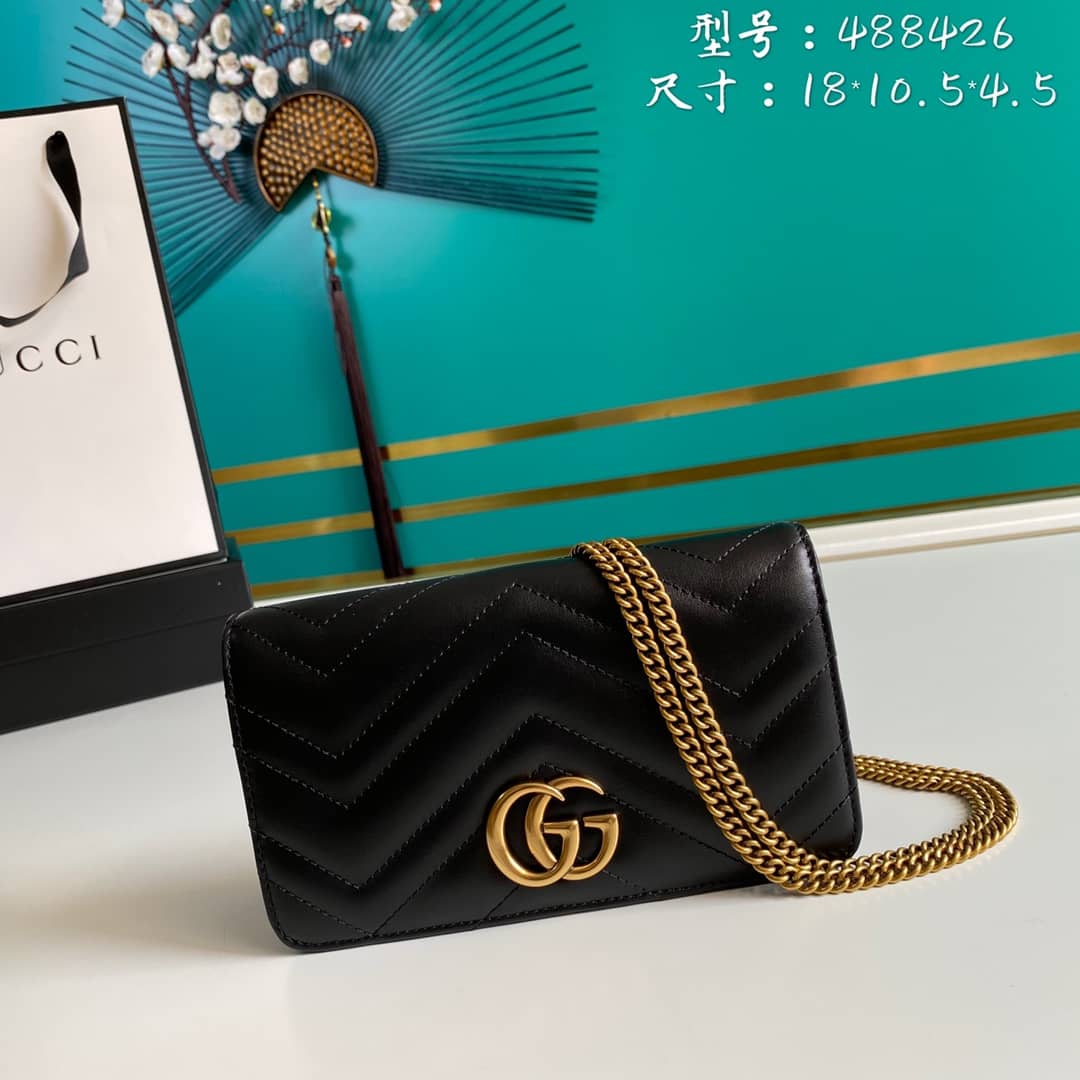 Best Replica Gucci Crossbody Dupe Marmont GG Matelassé 488426 - Colareps