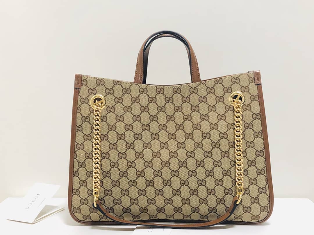 Best Replica Gucci Horsebit 1955 Leather Tote Replica Brown 621144 - Colareps