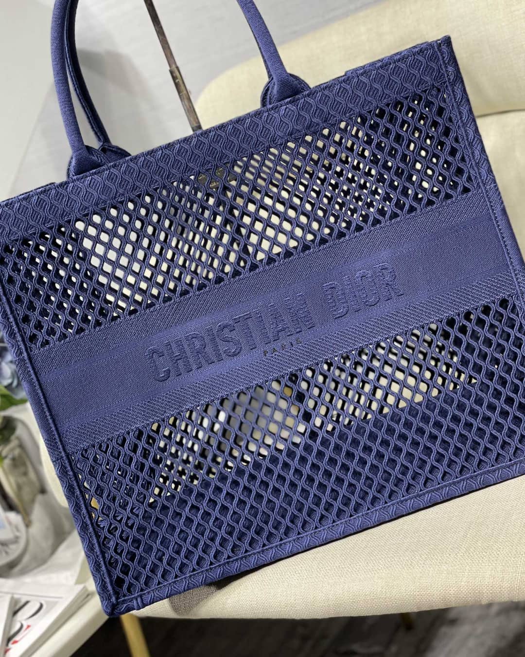 Best Replica Christian Dior Mesh Book Tote Bag - Colareps