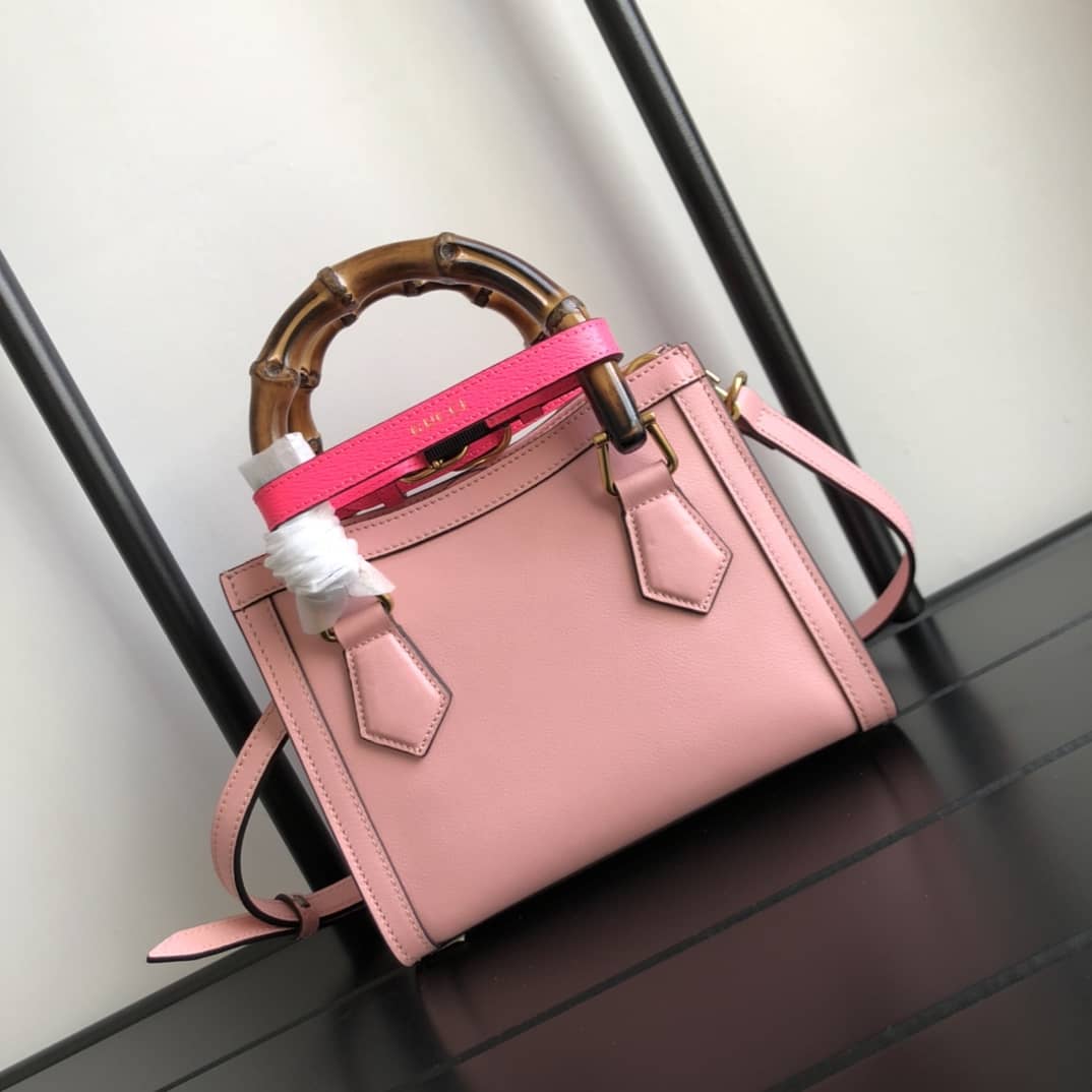 Best Replica Gucci Diana Mini Bamboo Tote Bag Replica Pink 655661 - Colareps