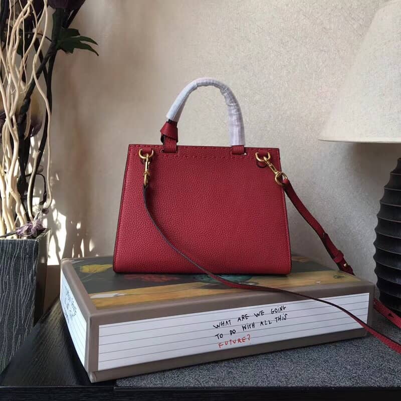 Best Replica Gucci GG Marmont Leather Top Handle Replica Bag Red 421890 - Colareps