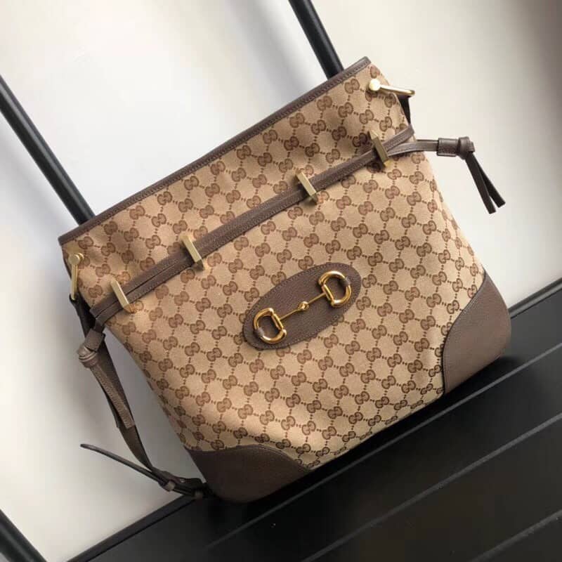 Best Replica Gucci 1955 Horsebit Messenger Bag Replica Brown 602089 - Colareps