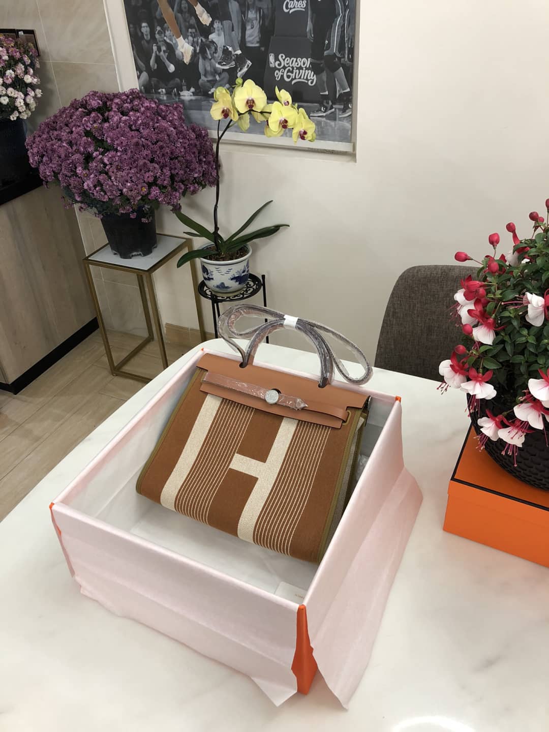 Best Replica Replica Hermes Birkin Bag 31 Canvas Leather HerBag - Colareps