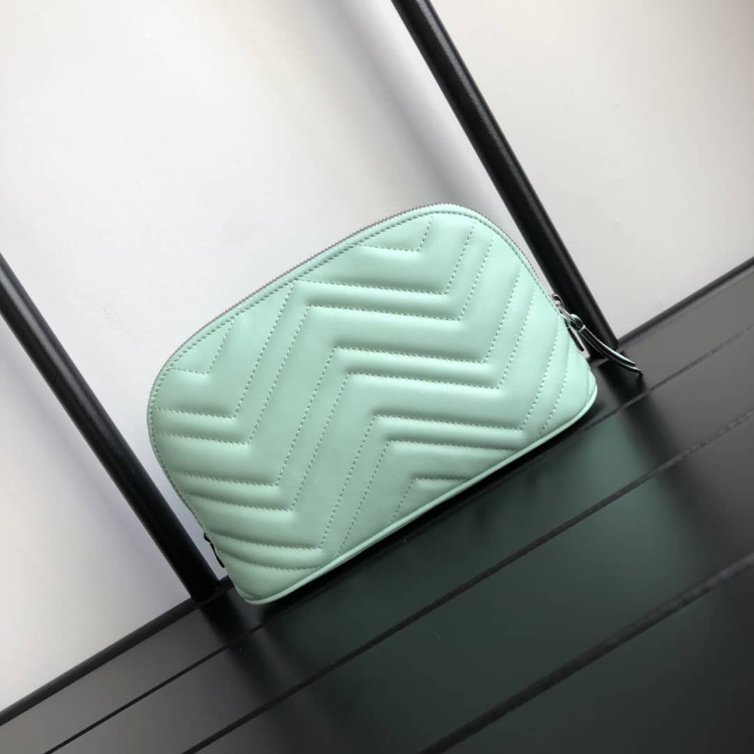 Best Replica Gucci GG Marmont Quilted Vanity Bag Replica Green 625690 - Colareps