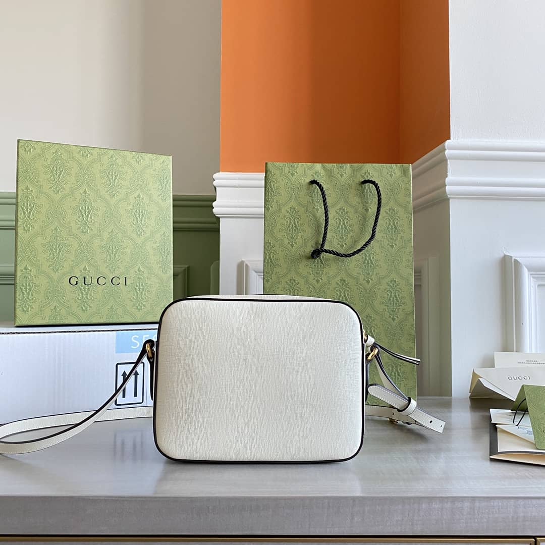 Best Replica Gucci Horsebit 1955 GG Crossbody Bag Replica White 645454 - Colareps