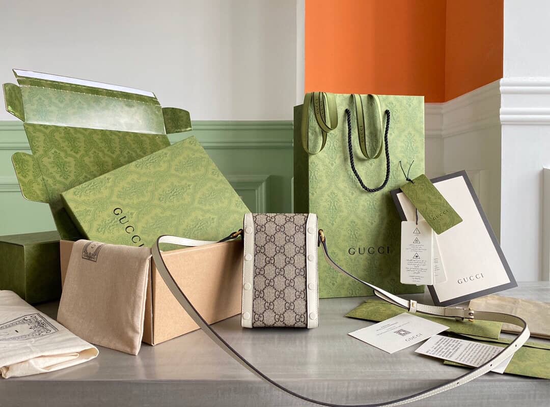 Best Replica Gucci Horsebit 1955 Mini Bag Brown White 625615 Replica - Colareps