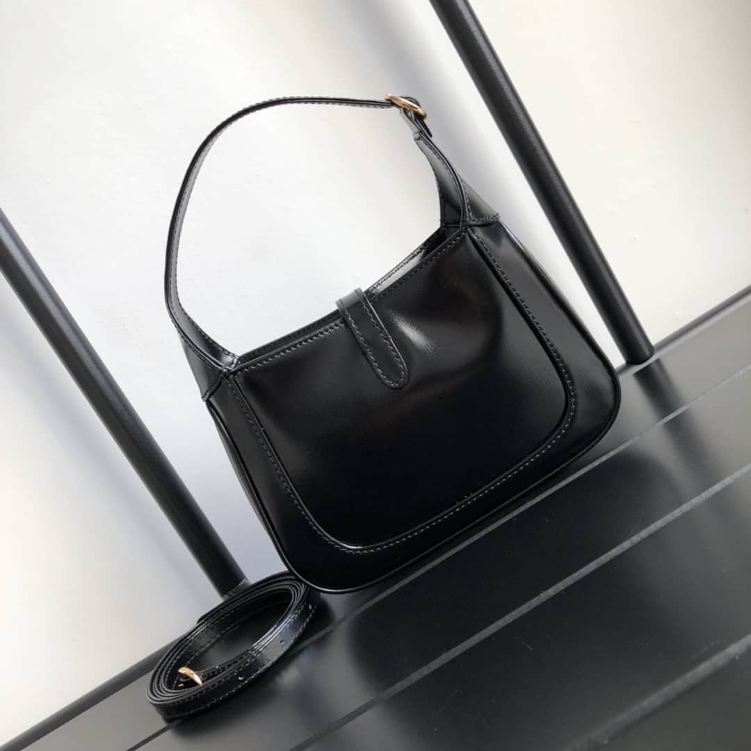 Best Replica Gucci Jackie 1961 Mini Shoulder Bag Replica Black 637092 - Colareps