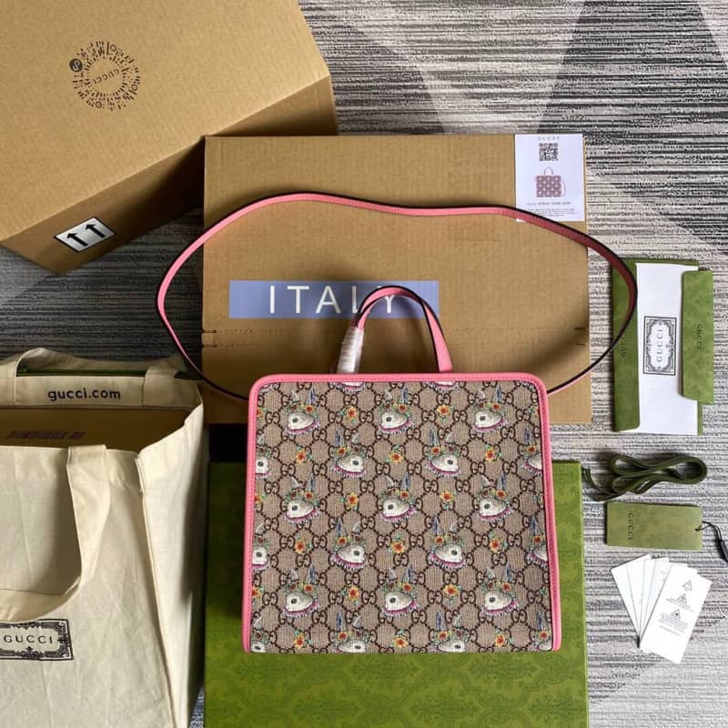 Best Replica Gucci Supreme Canvas Children Yuko Higuchi Tote Replica Pink 630542 - Colareps