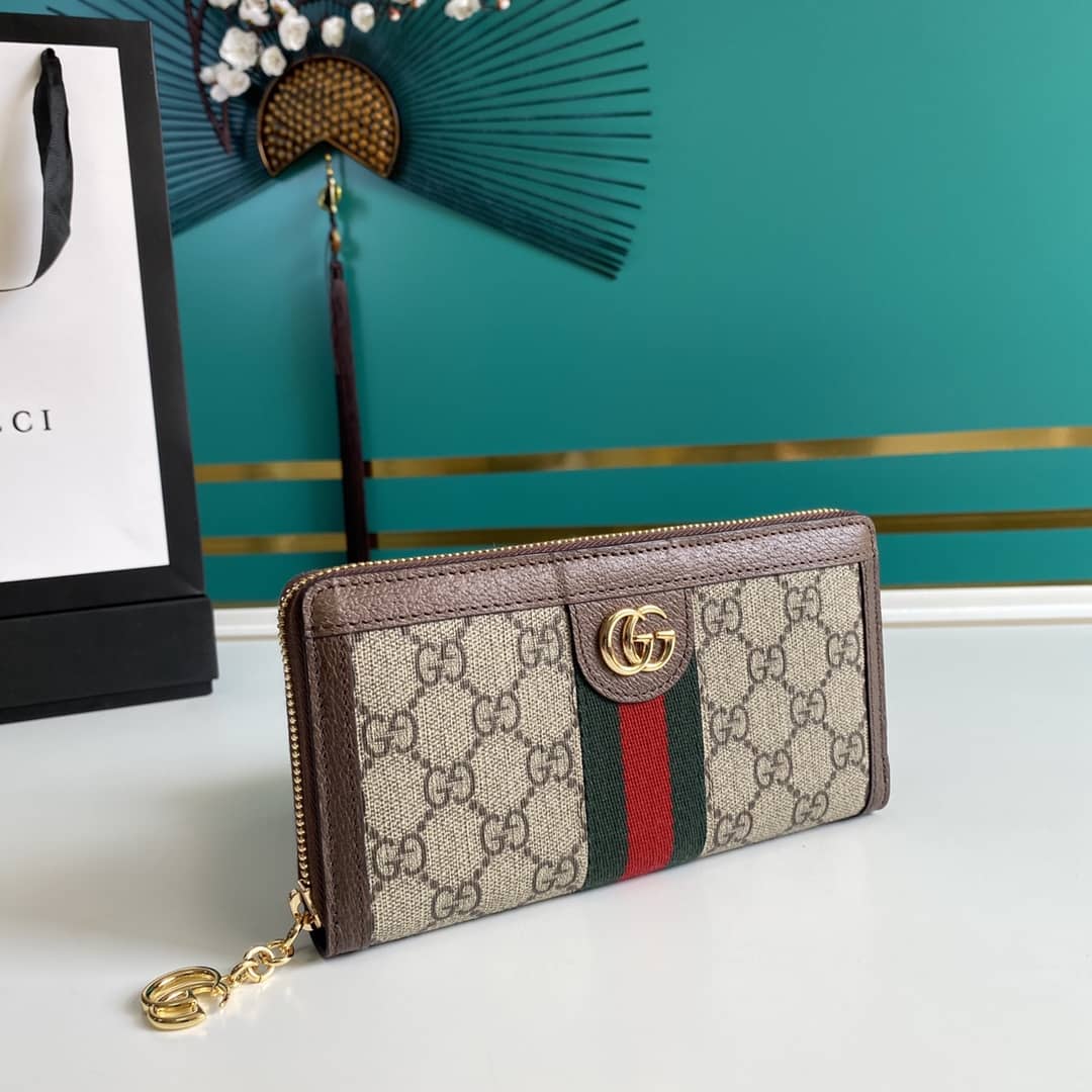 Best Replica Gucci Ophidia GG Zip Around Wallet Replica 523154 - Colareps